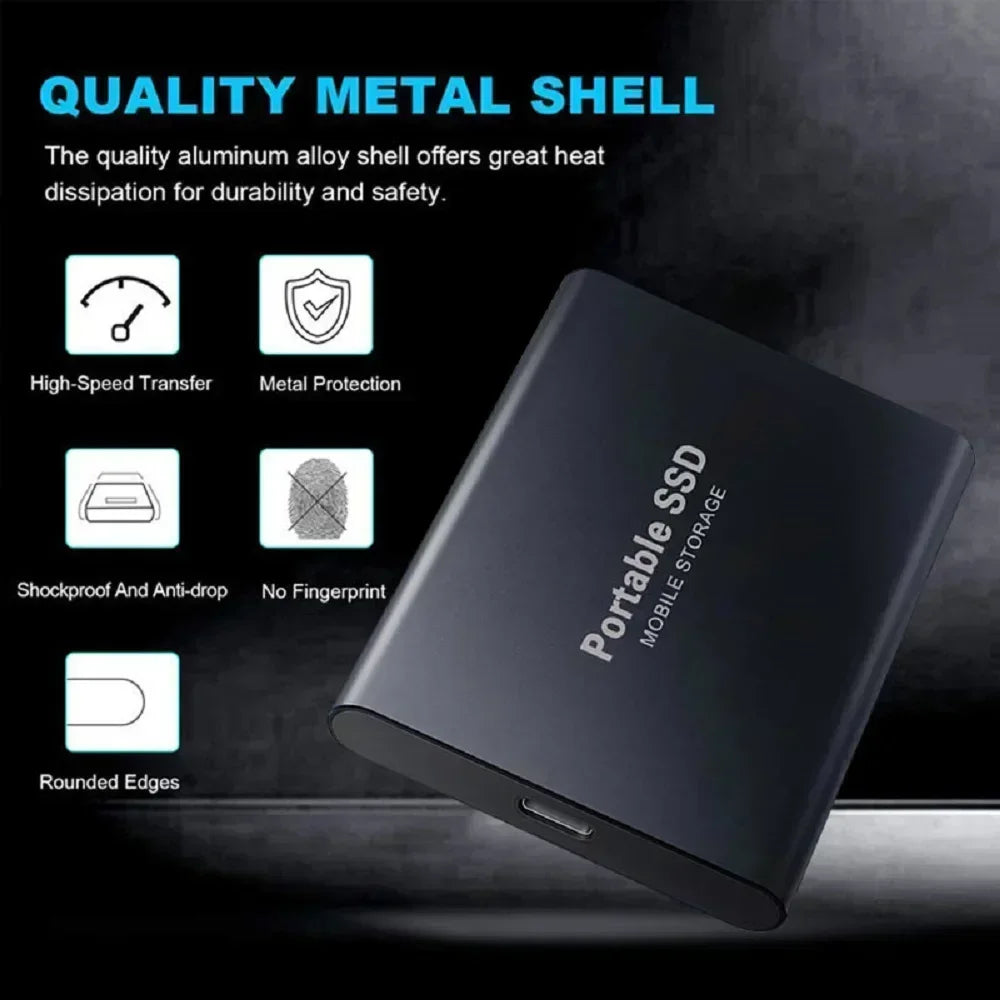 🚀 Portable SSD 1TB–16TB External Hard Drive – USB 3.1 Type-C High-Speed Solid State Drive for Phone, Laptop & Mac 💾⚡