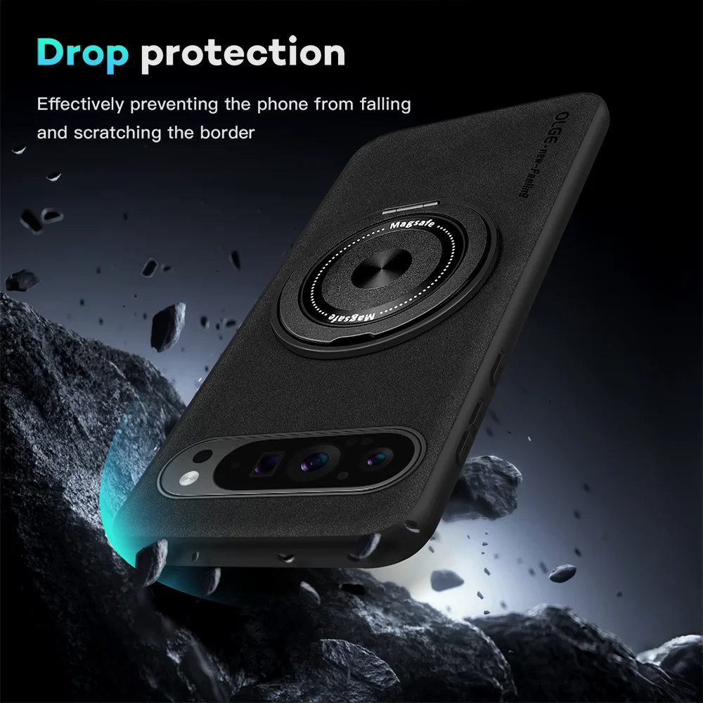 🧲💼📱 Magnetic 360° Metal Ring Leather Case for Google Pixel