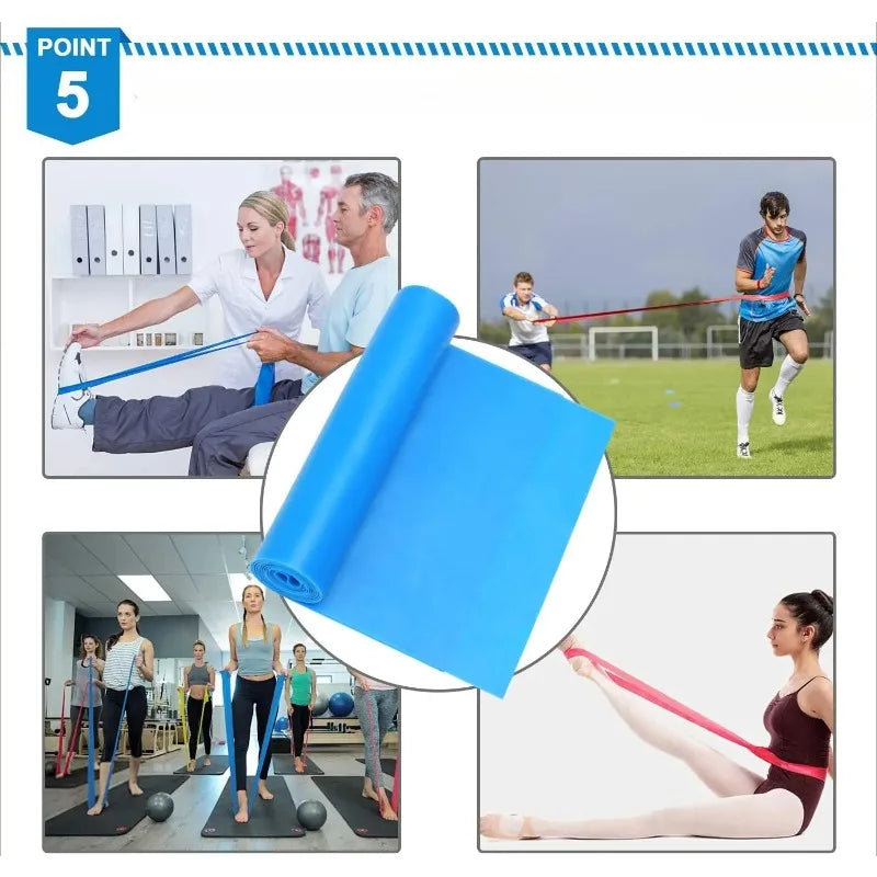 Elastic Fitness Resistance Bands – Yoga, Pilates, CrossFit & Stretch Training Bands💪🔥