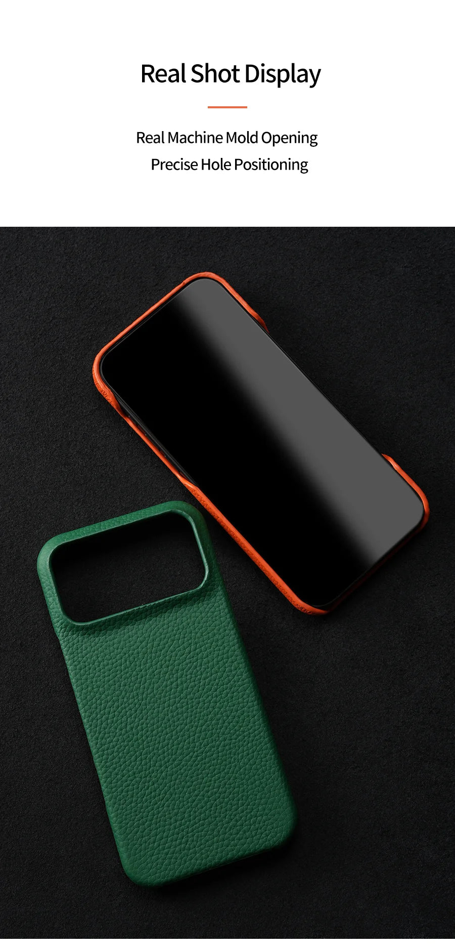 Luxury Lychee Cowhide Leather MagSafe Case for iPhone 17 / 16 / 15 Series