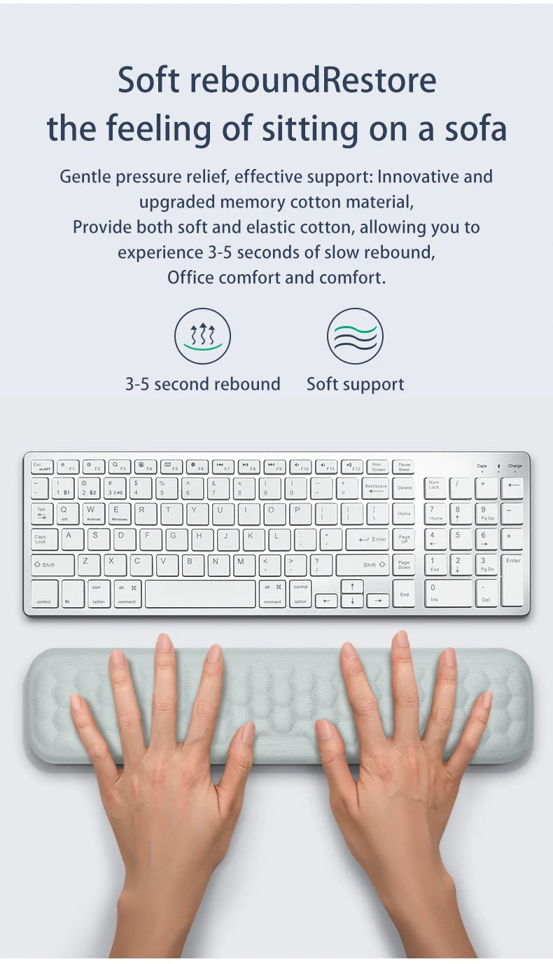 ⌨️🖱️ Ergonomic Memory Foam Keyboard & Mouse Wrist Rest Pad