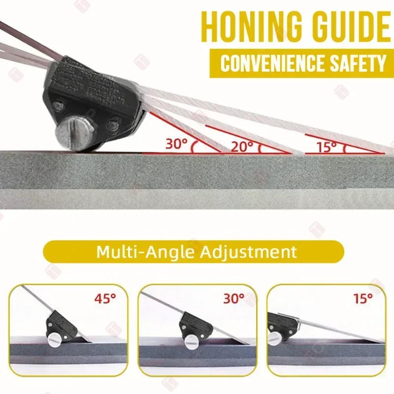 Adjustable Chisel Honing Guide Jig – Carbon Steel Roller Angle Sharpener for Wood Chisels &amp; Plane Irons