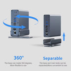 💻🔗 15-in-1 Type-C Docking Station – 4K@60Hz HDMI & DisplayPort Hub