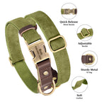 🐾 Customized Dog Collar | Durable PU Leather + Nylon | Engraved Pet ID Necklace 🐶 | Adjustable Metal Buckle for Small, Medium & Large Dogs (Pug, Pitbull, Chihuahua, Terrier) ✨
