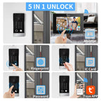 🔔📹 High Quality Video Doorbell Intercom System | Large Screen Smart Videophone 🔐 | Tuya Smart 5-in-1 Unlock 1080P for Home & Apartment