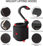 🏋️ Weight Lifting Hook Grips with Wrist Wraps – Heavy Duty Lifting Straps for Deadlifts, Pull-Ups & Strength Training 💪