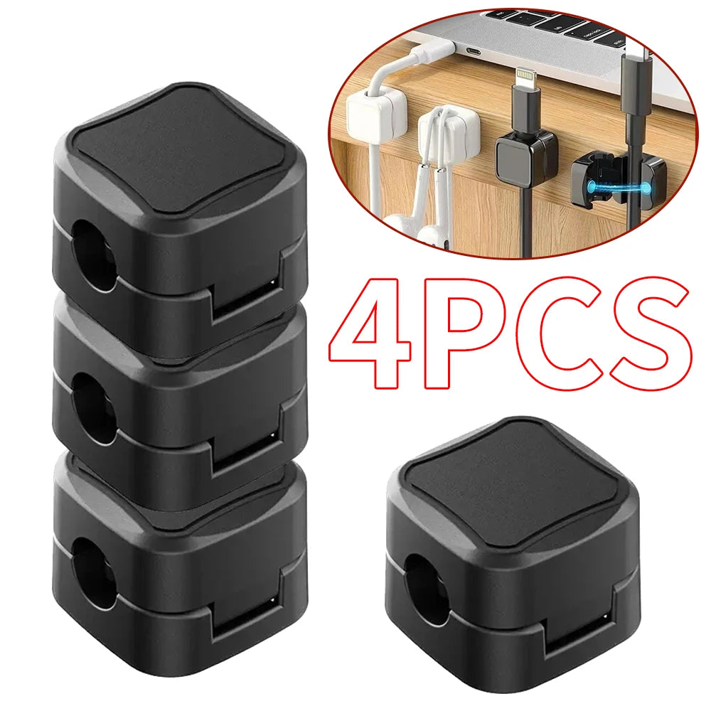 🧲🔌 Magnetic Cable Clips – Smooth Adjustable Cord Holder (4/8/16/36PCS)
