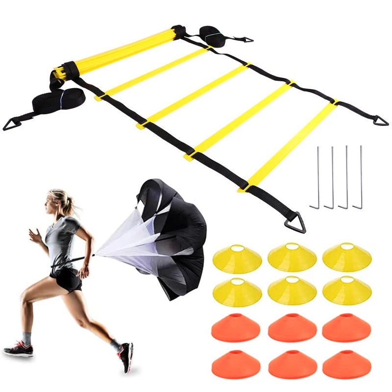 Agility Training Set – Football & Soccer Speed Kit with Cones, Ladder, Chute & Running Umbrella for Footwork & Balance⚽🔥
