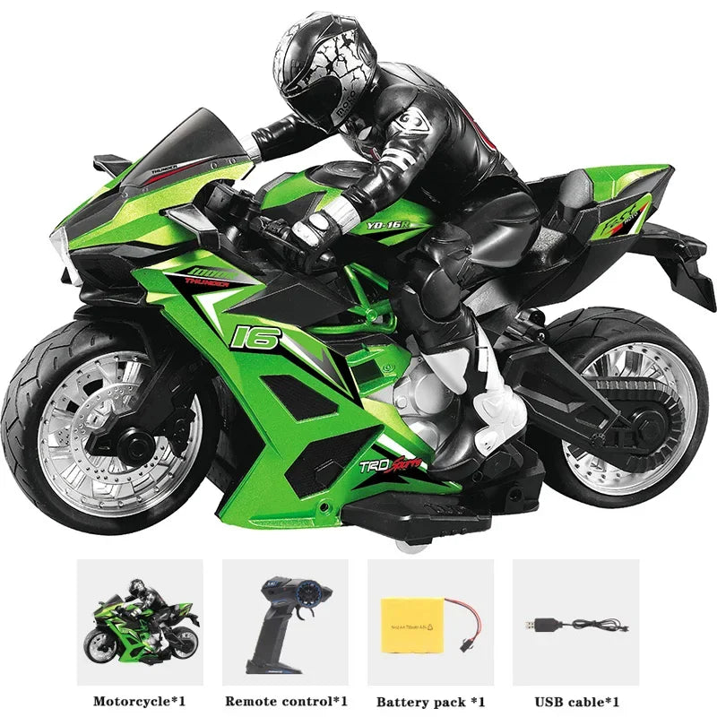 Remote Control Stunt Motorbike 360° Rotation Drift RC Car Model High Speed USB Charge Climbing Racing RC Motorcycle Toy for Kids