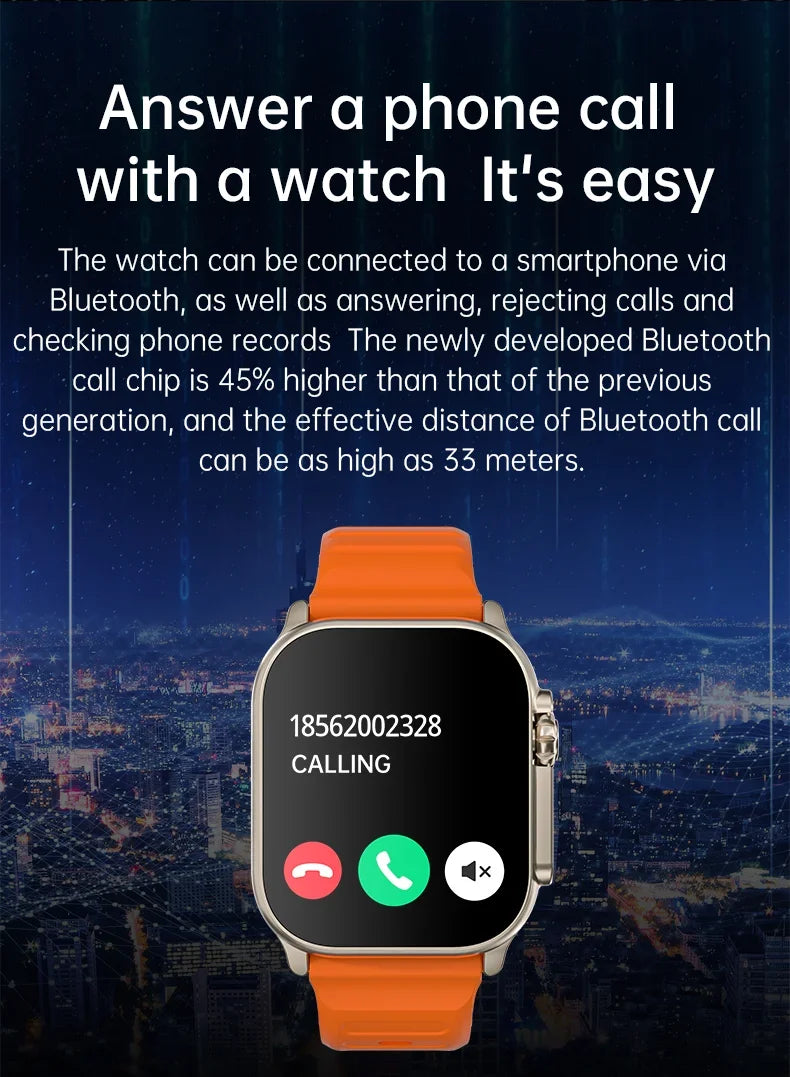 Original T900 Ultra 2 Smart Watch 1.93" (49mm) Bluetooth Call NFC Wireless Charging | Heart Rate & SpO2 Fitness Tracker for Android & iOS