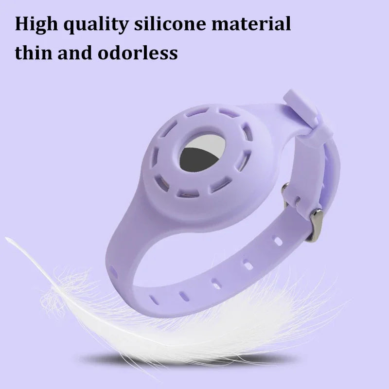 🐱📍 Silicone Anti-Lost Cat Collar for Apple AirTag – Adjustable Tracker Holder
