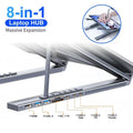 💻🔗 8-in-1 Aluminum Laptop Stand Docking Station – Type-C 4K Hub