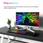 RGB Backlit Wired Gaming Keyboard – Mute USB Keyboard for Office & Home