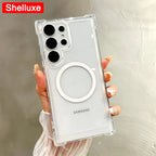 Transparent Armour Magnetic Case for Samsung Galaxy S25 Ultra / S24 / S23