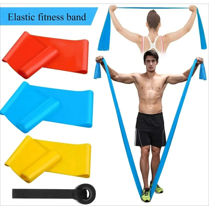 Elastic Fitness Resistance Bands – Yoga, Pilates, CrossFit & Stretch Training Bands💪🔥