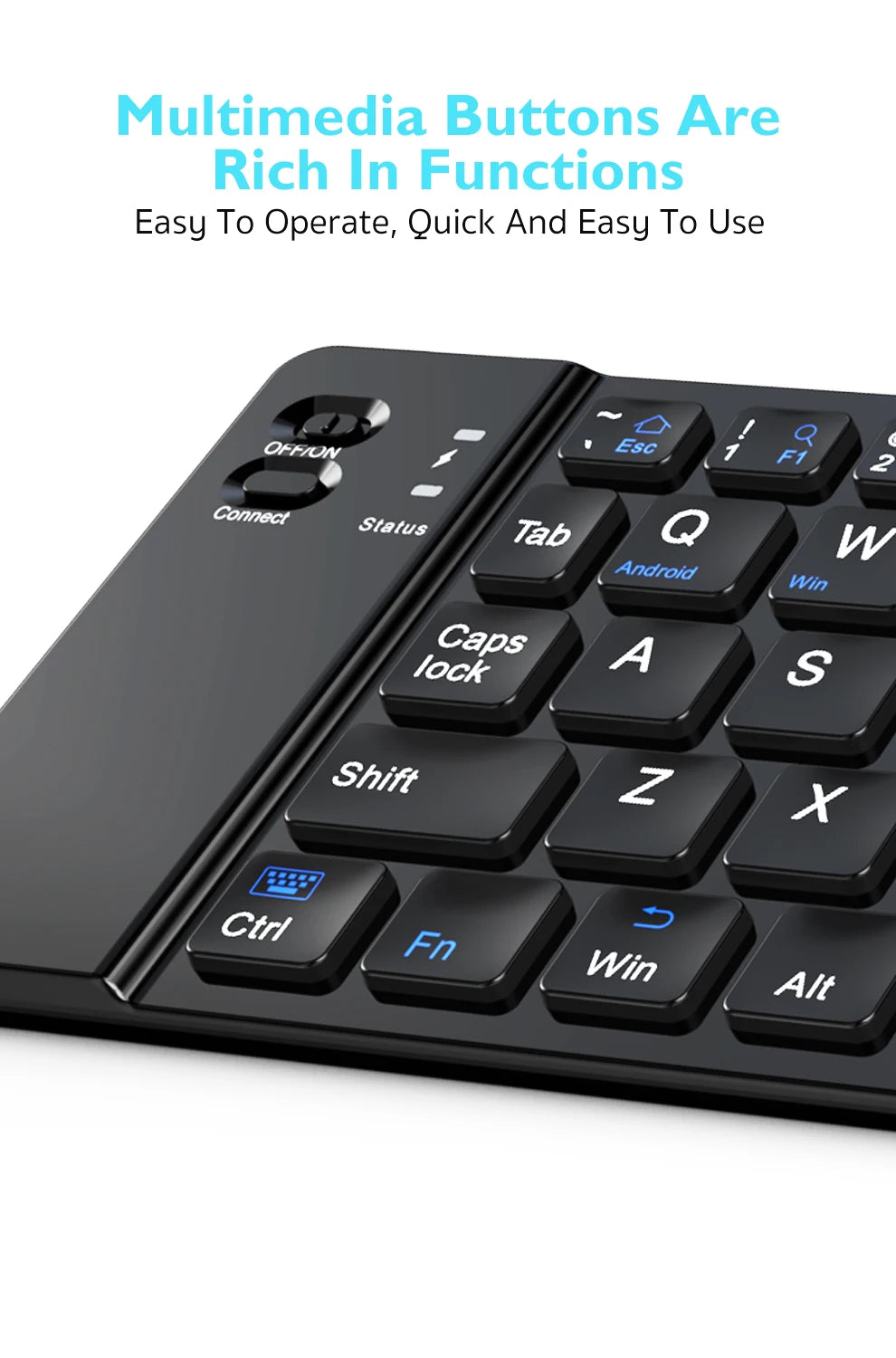 ⌨️📱 Dormin Folding Bluetooth Keyboard – Portable Silent Wireless