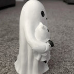 Halloween Ghost Pet Figurine – Funny Resin Spooky Décor