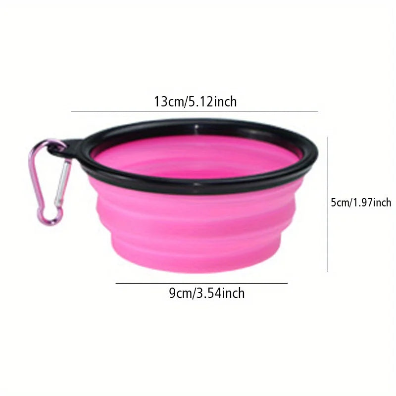 🐾🥣 Portable Folding Silicone Dog Travel Bowl – Food & Water