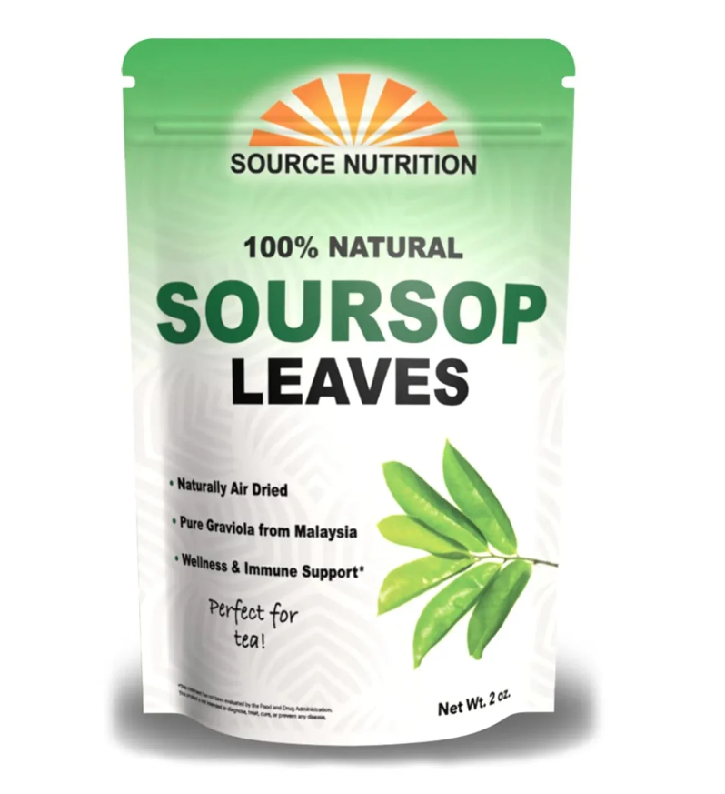 Dried Soursop Leaves - Approx 200 Leaves, Pure Graviola for Tea - 2 oz Resealable Bag (Soursop Leaves)