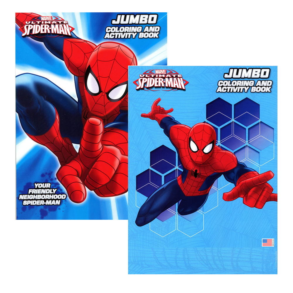 🕷️ Bendon Marvel Spider-Man Jumbo Coloring & Activity Book (2-Pack) – 80 Pages Superhero Coloring, Mazes & Puzzle Workbook for Kids
