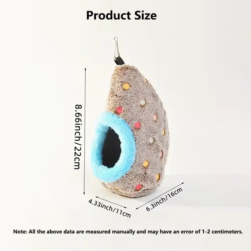 🦜❄️ Autumn Winter Plush Warm Nest for Parrots & Budgies