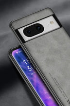 Sheepskin Leather Silicone Bumper Case for Google Pixel Series