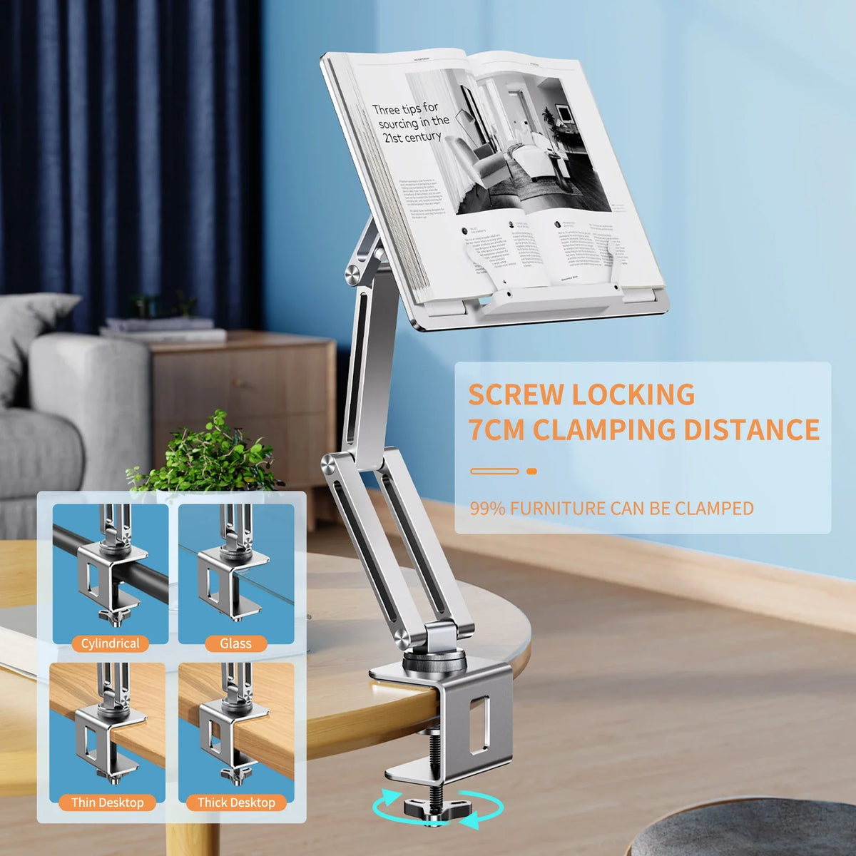 💻🔄 Eary Laptop Arm Mount for Desk – 360° Rotating Adjustable Stand