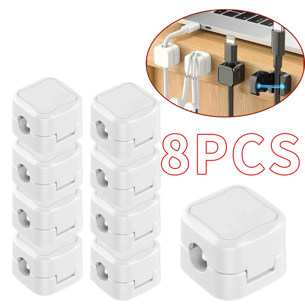 🧲🔌 Magnetic Cable Clips – Smooth Adjustable Cord Holder (4/8/16/36PCS)