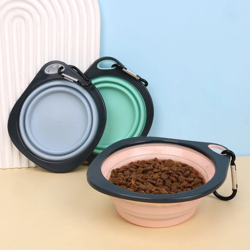 🐾🥣 Folding Silicone Pet Travel Bowl – Collapsible Outdoor Feeder