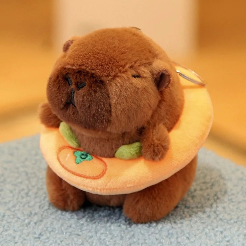 🦫🪽 Cute Capybara Plush Toy – Fluffy Anime Stuffed Animal with Hoodie & Wings | Small Simulation Doll Gift