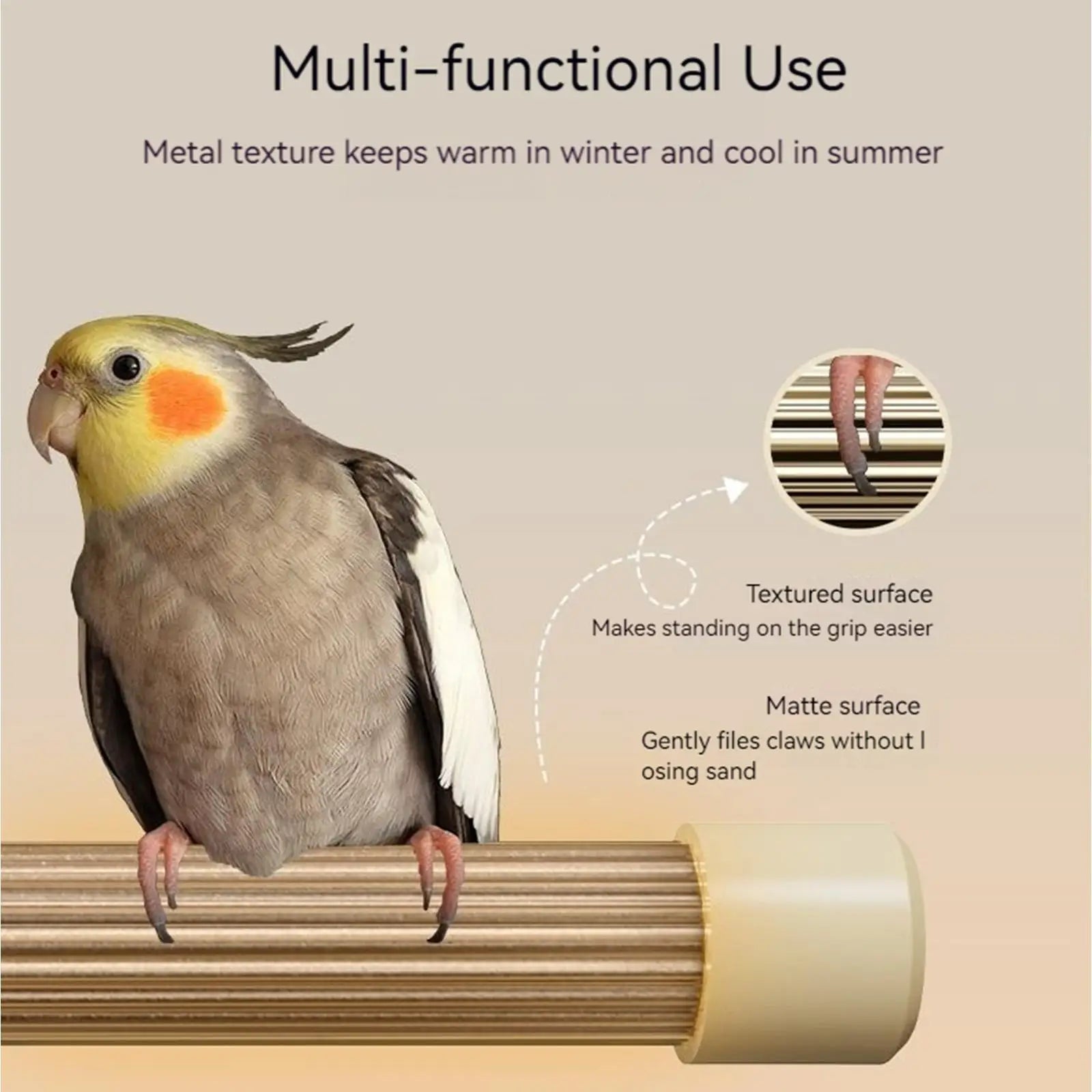 🦜🔥 Auto Thermostat Heated Bird Perch – Safe Winter Warmer Stand