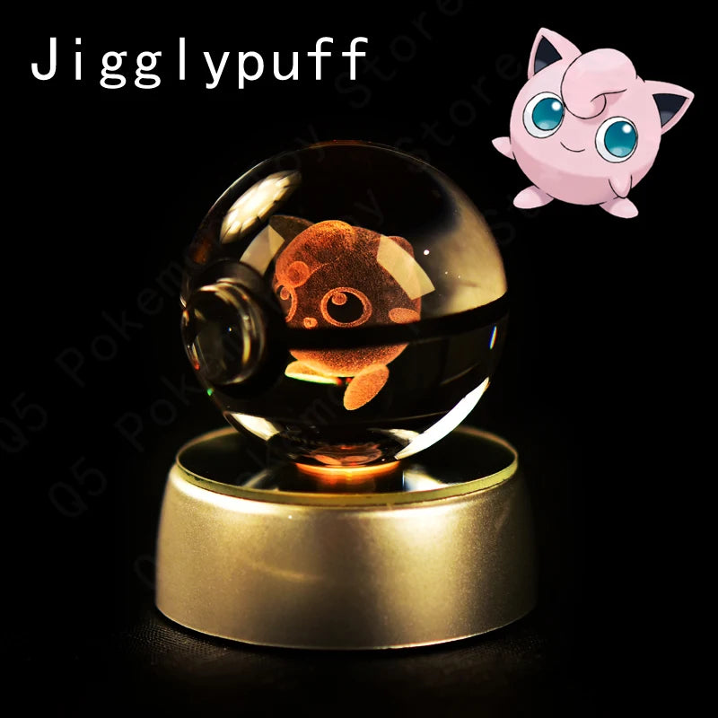 Pokémon Crystal Ball 3D Night Light – Mewtwo, Pikachu & Gengar