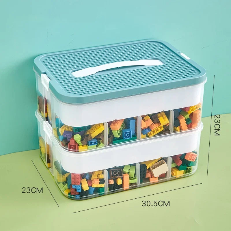 🧱✨ Kids Building Block Storage Box | 1 / 2 / 3 Layer Adjustable Toy Organizer 📦 | Classified Sundries Container for Small Toys & Accessories