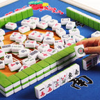 Hand‑Spoked Mahjong Set (Large 1.57" | 40mm) 🎴 | Premium High‑Resin 144‑Tile Mahjong Set + Travel Suitcase 🎒 | Dual‑Color Tile Options
