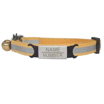 🐱✨ Reflective Adjustable Cat Collar – Personalized ID Free Engraving