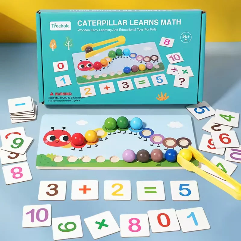 Montessori Mathematics Props Baby Digital Cognitive Pairing Puzzle Puzzle Igenious Ingenious Pearl Children's Fine Action Toys