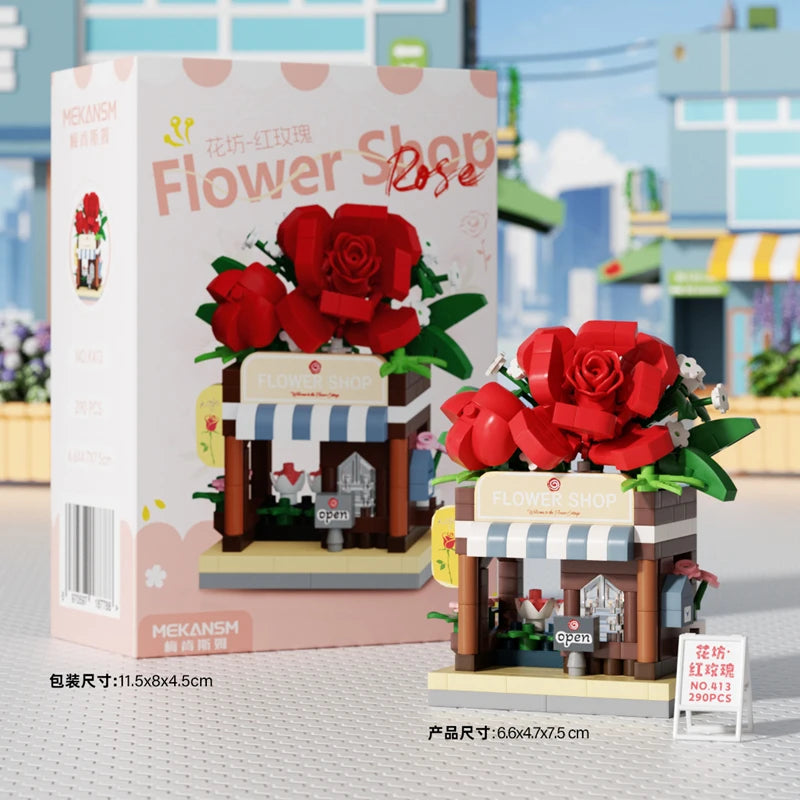 🍔🚗 Creative Micro-Grain Building Blocks – Dream Shop Hamburger Car Assembly Toy | Educational Kids Desk Decoration