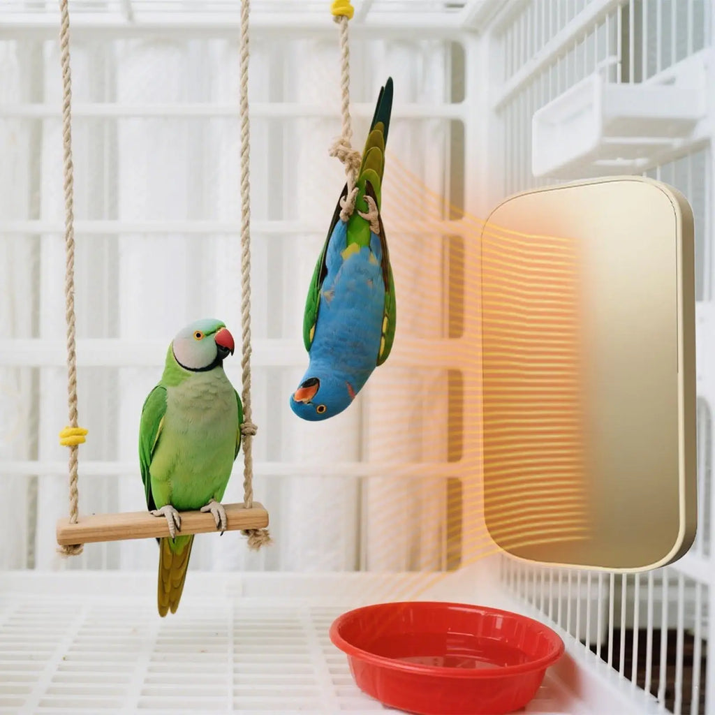 🦜🔥 Auto Thermostat Heated Bird Perch – Safe Winter Warmer Stand