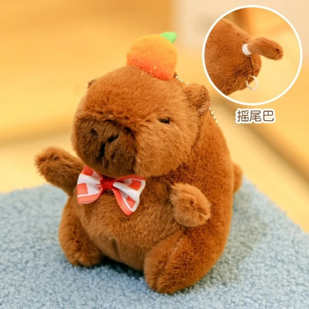 🦫🪽 Cute Capybara Plush Toy – Fluffy Anime Stuffed Animal with Hoodie & Wings | Small Simulation Doll Gift