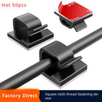 🔌📎 10/50PCS Cable Management Clips – Wire Organizer & Cord Holder