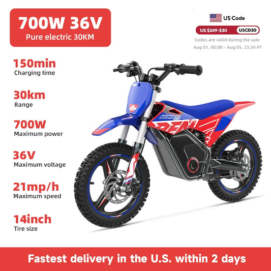 ⚡🏍️ RFN Warrior Kids Electric Dirt Bike – 36V 500W Off-Road Motorcycle | 3-Speed Ride for Ages 4–8