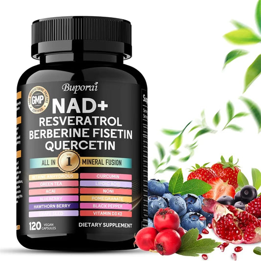 c, Berberine Fisetin-Cellular Health, Healthy Aging, Vitamin K2, Vitamin D3, One-stop Approach,1000mg