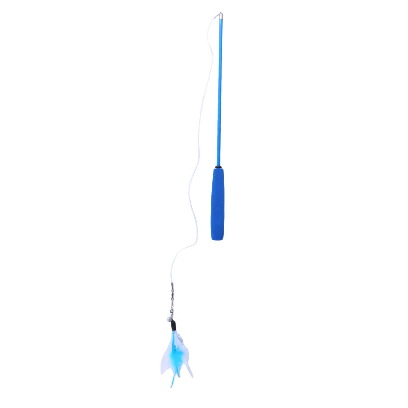 🎣🐾 Telescopic Cat Teaser Wand – 3-Section Fishing Pole Stick