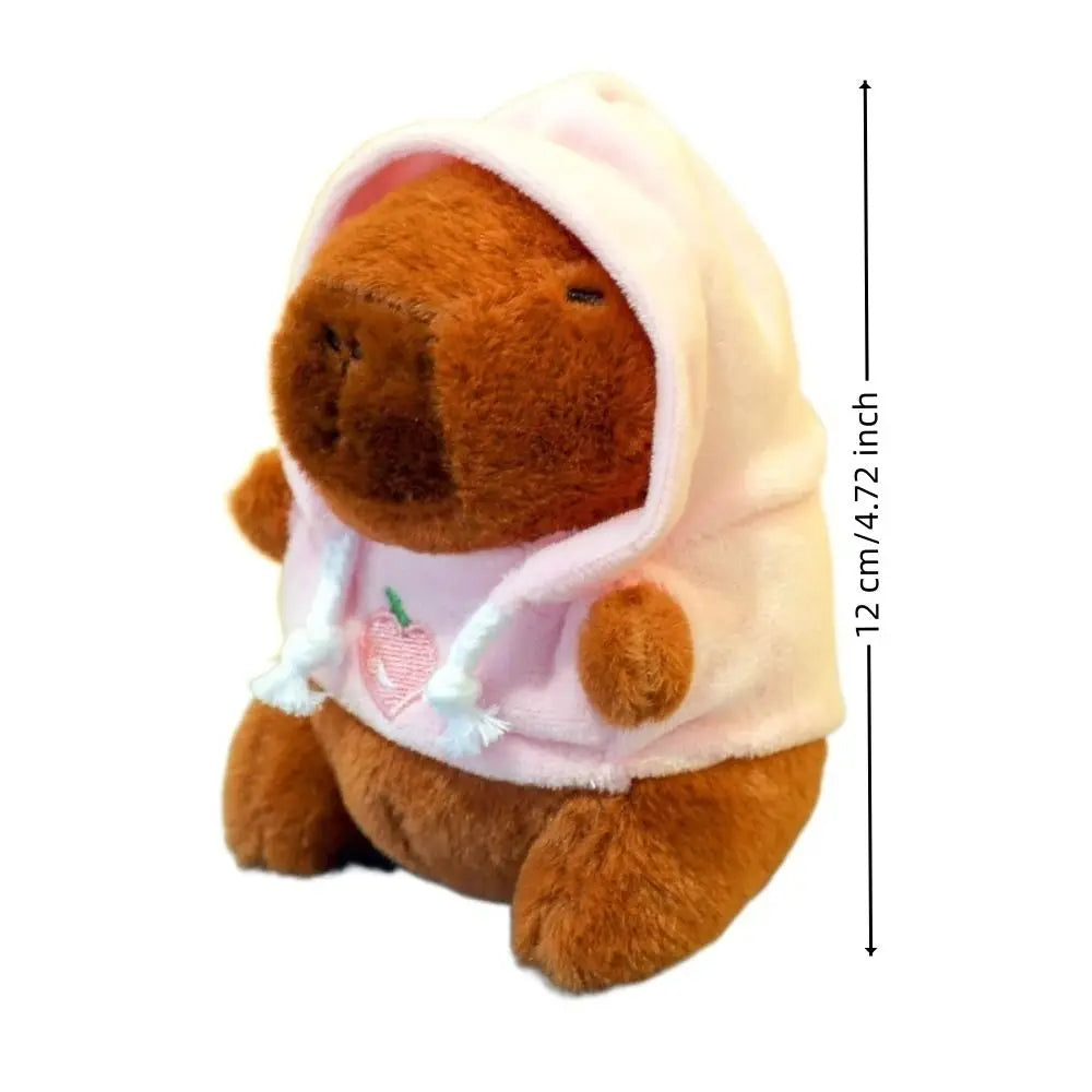 🦫🪽 Cute Capybara Plush Toy – Fluffy Anime Stuffed Animal with Hoodie & Wings | Small Simulation Doll Gift