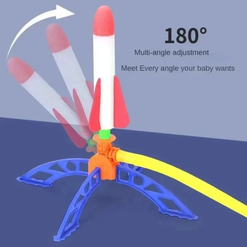 Air Power :d Roket Kids Outdoor Rocket Foot Pump Launcher – Air-Powered Jump Rocket Toy ...