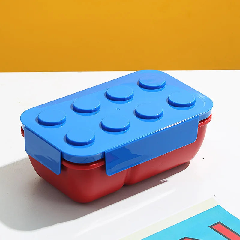 🧱🍱 Creative Sealed Lunch Box | Color Building Blocks Bento Box 🎨 | Portable Kids Lunch Box for School, Picnic & Fruit Salad