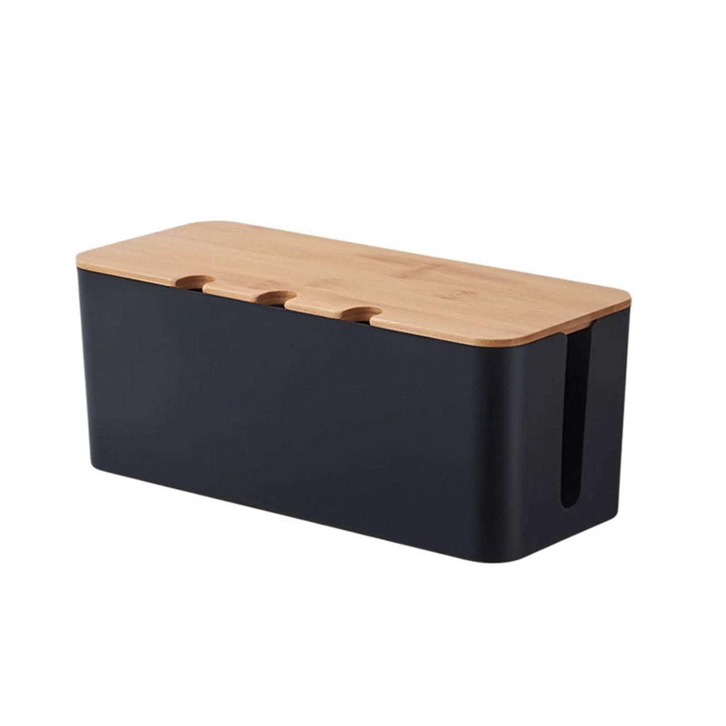 🌿📦 Large Wooden Style Cable Management Box – Power Strip & Wire Cover