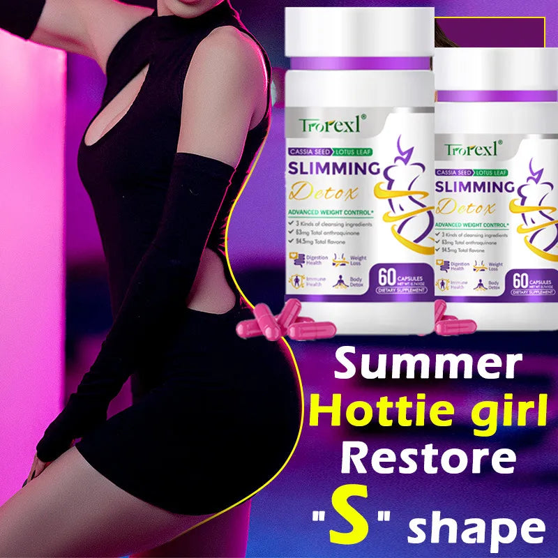 🌿🔥 Cassia Seed & Lotus Weight Loss Pills (60 Caps) – Natural Fat Burner for Women | Safe Slimming Aid, Clinically Tested Formula