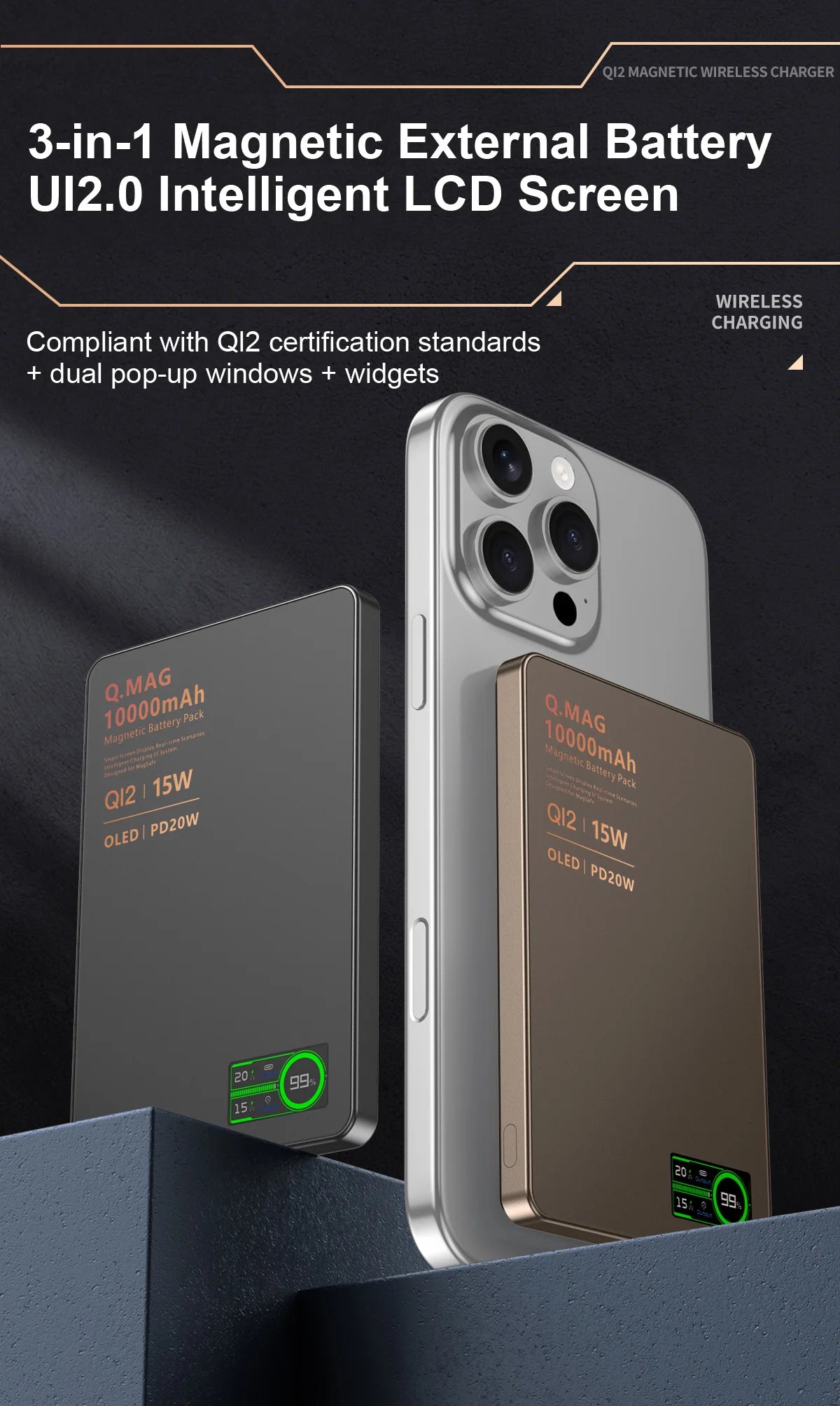 Magnetic Wireless Power Bank 5000/10000mAh | Fast Charging External Battery for iPhone 12‑17 Pro, Apple Watch & AirPods 🔋