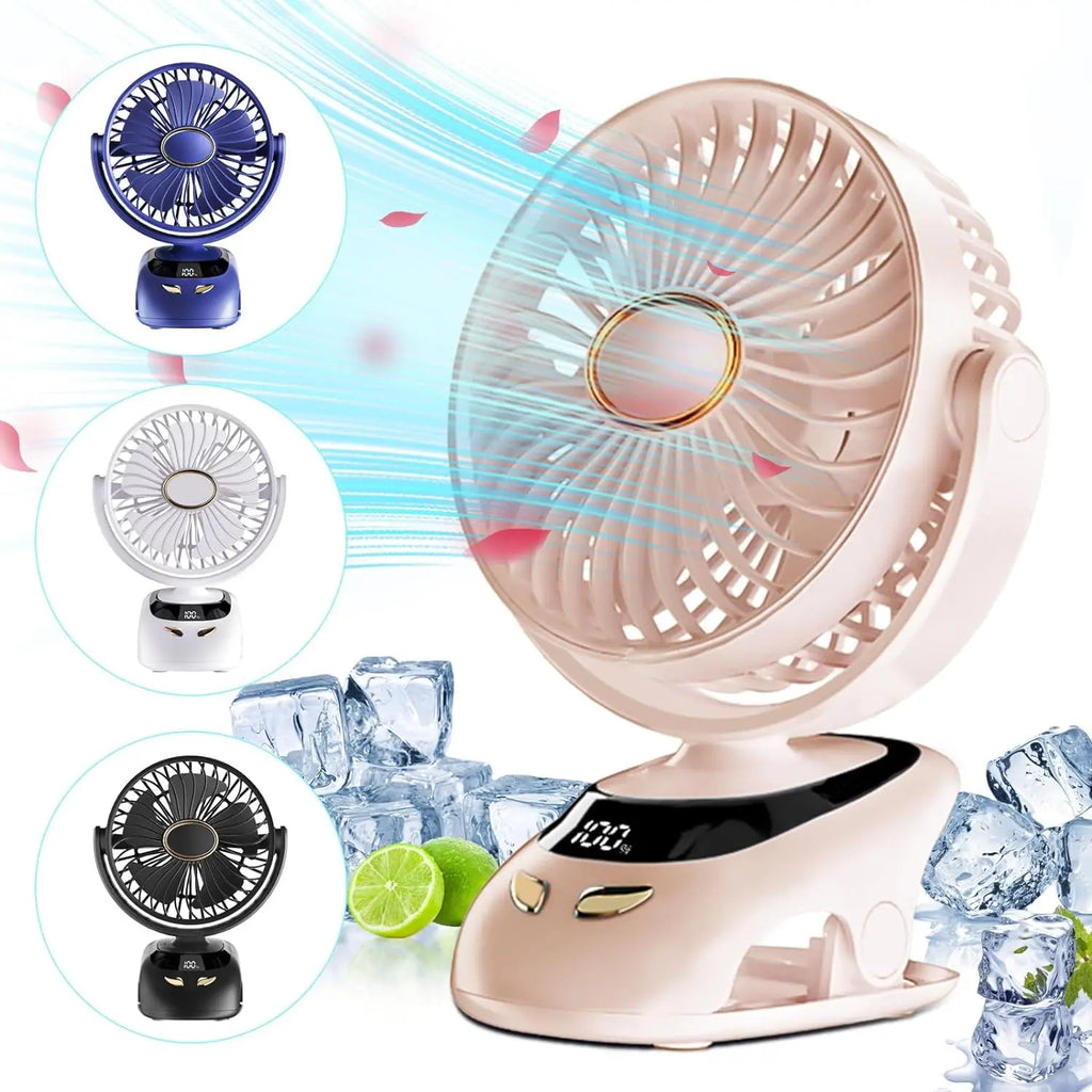 🌬️📎 Portable USB Clip-On Fan – Small Personal Desk Cooling